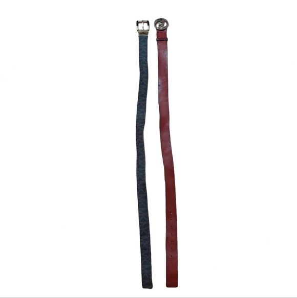 Michael Kors Reversible Logo Belt And Brown Leather Belt Women\'s Medium Set main image 7